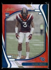 2021 Panini Absolute Caleb Farley #144 Spectrum Orange