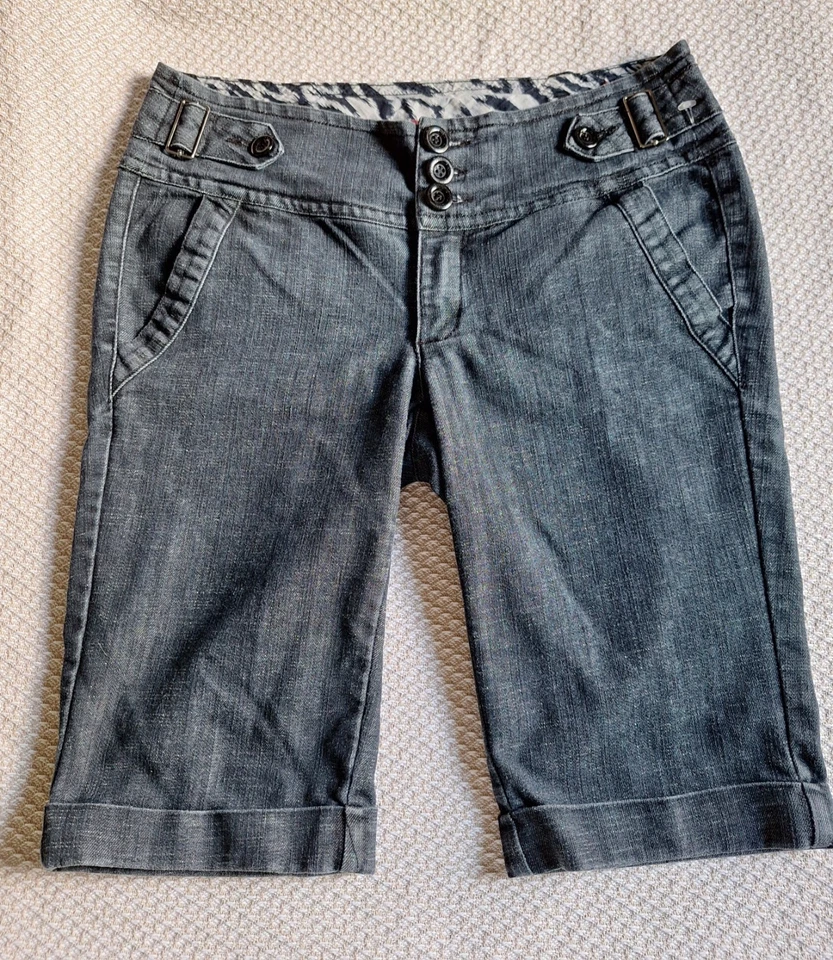 Один 5 один женщин середины подъема размер 6 темно стирка джинсовой ткани Jean шорты (талия 30») - Изображение 3 из 4