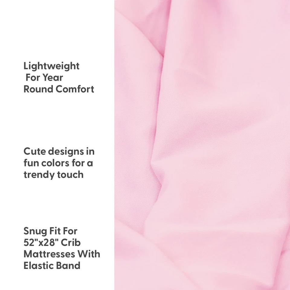 4-Pack Fitted Crib Sheet Set - Super Soft & Breathable Baby Girl Crib Sheets,... Foto 3 de 4