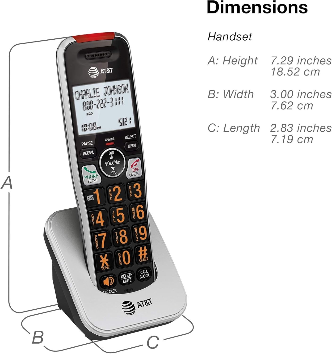Answering Machine Cordless Phone with Call Blocking