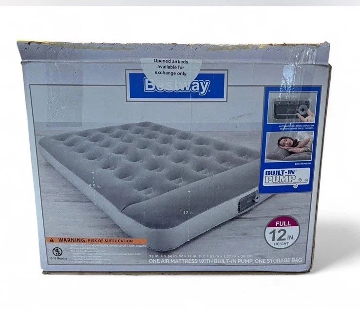 Bestway Twin Size 12” H Inflatable Air Mattress with Built-in Pump - Image 2 of 4