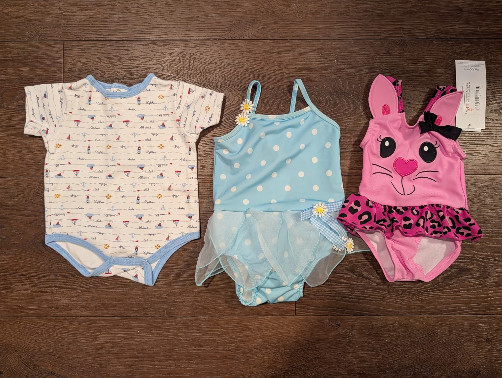 NEW WITH TAGS Baby Girl Infant Size 6-9 Months Bodysuit Clothing Set of 3