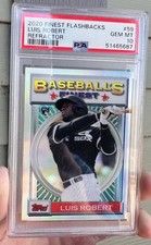 PSA 10 - 2020 Topps Finest Flashbacks Luis Robert #59 Refractor RC Rookie Mets 