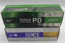 Nike Power Distance PD Soft Green Golf Ball & Nike Juice Plus New 2 Boxes