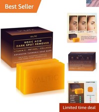 Kojic Acid Dark Spot Remover Soap Bars with Vitamin C, Retinol, Collagen, Tur...