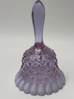 Fenton Purple & White Bell Slag Glass Hobnail Ruffle Lavender Vintage Purple