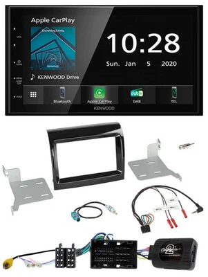 Kenwood Bluetooth Lenkrad DAB USB 2DIN Autoradio für Citroen Jumper Fiat Ducato - Bild 1 von 4