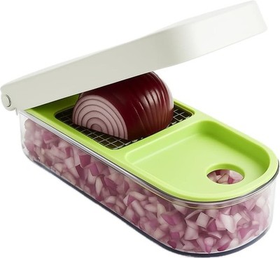 Vidalia Chop Wizard Vegetable Fruit Chopper 2 Cup Base Stainless Steel Blades