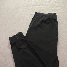 Hanes Comfort Fit Scrub Joggers Women's Large Cargo Utility Dark Feminine Black