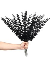 Black Artificial Eucalyptus Leaves 1pc 6pcs 10pcs 25pcs 40pcs For Home Wedding