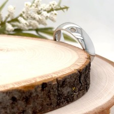 Timeless Polished Dome Christmas Gifts Ring 6mm Silver Titanium Wedding Band