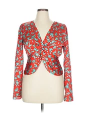 Love, Whit by Whitney Port Women Red Kimono XL