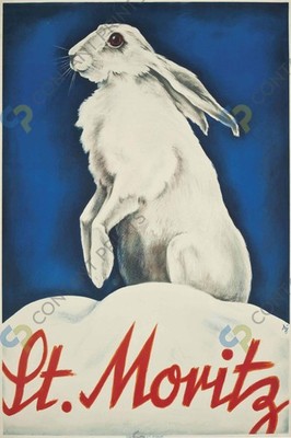 Ski Poster Alex Walter Diggelmann (1902-1987) - ST. MORITZ #79