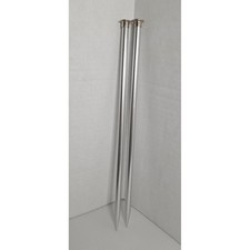 Vintage Boye Size 15 Aluminum Straight Knitting Needles Silver Pair