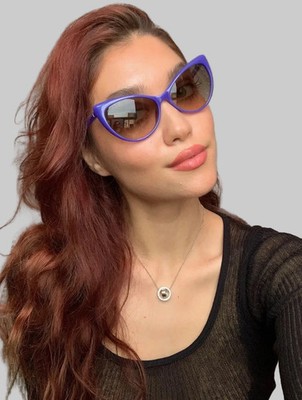 Authentic Tom Ford Anastasia TF 303 55mm Purple Cat Eye Women's Sunglasses