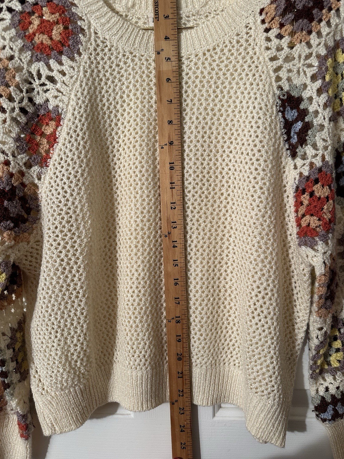 POL Sm Grandmacore Patchwork Thick Raglan Sleeve … - image 7