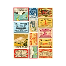 Vintage Label Art & Advertising - Clip Art, Collage, Altered Arts Sticker Sheet