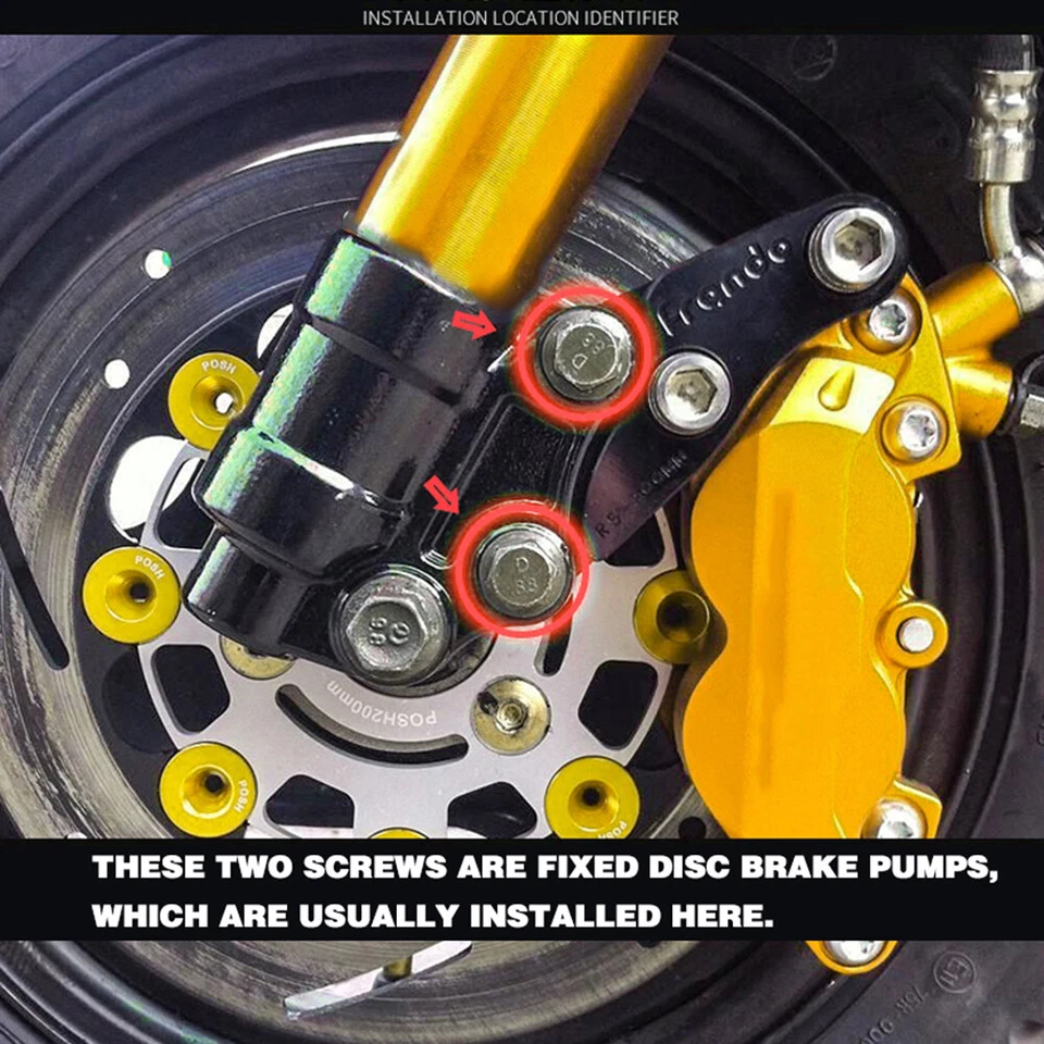 Protector de bomba pinza de freno de disco delantero scooter protección motocicletas CNC de 1 pieza Foto 2 de 4