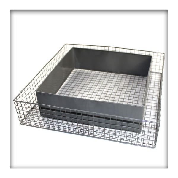 Pflanzschale Quadrat-Gitter Garten Grabschmuck Grabgestaltung Friedhof 35X35X8-image