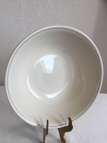(5) Beige Background Gray Band Corelle Serving Bowl 8.5" Fruit Berry Bowl 5 3/8" - Picture 4 of 12