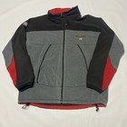 Vintage POLO SPORT Ralph Lauren Zip Polartec Fleece Jacket Grey Red USA XL 92 94
