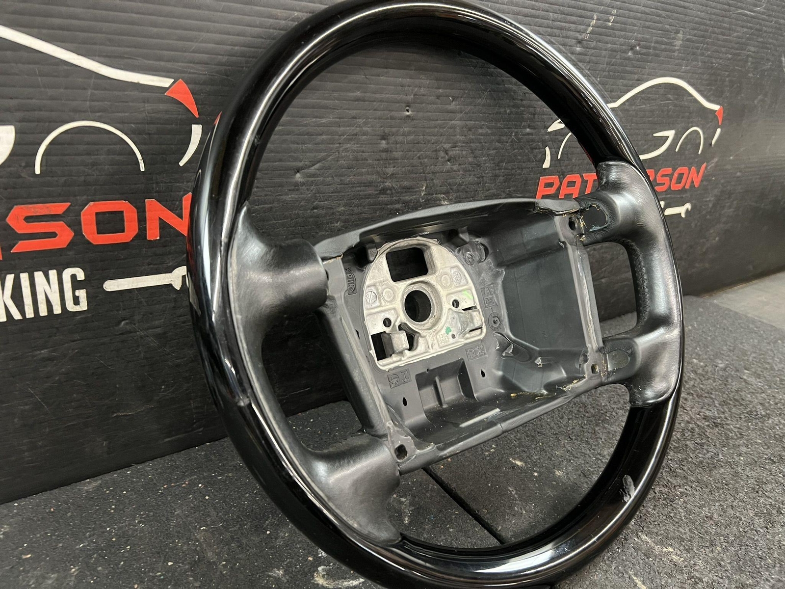 03-12 BENTLEY CONTINENTAL GT BLACK STEERING WHEEL ID 3W0419650AF
