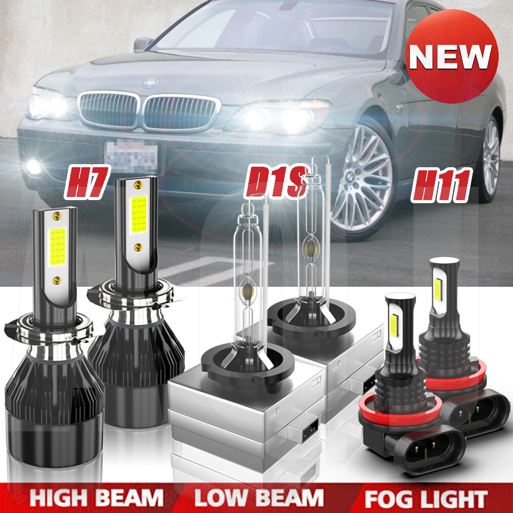 For BMW 750i 750Li 760Li 2006 2007 2008 LED HID Headlights+Fog Light ...