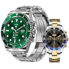 Men Smart Watch Business Phone Watch Bluetooth Call Stainless Steel Smartwatch