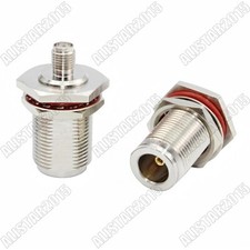1x SMA Female to N Type Female Jack Bulkhead Nut O-Ring Adapter Connector SMA/N