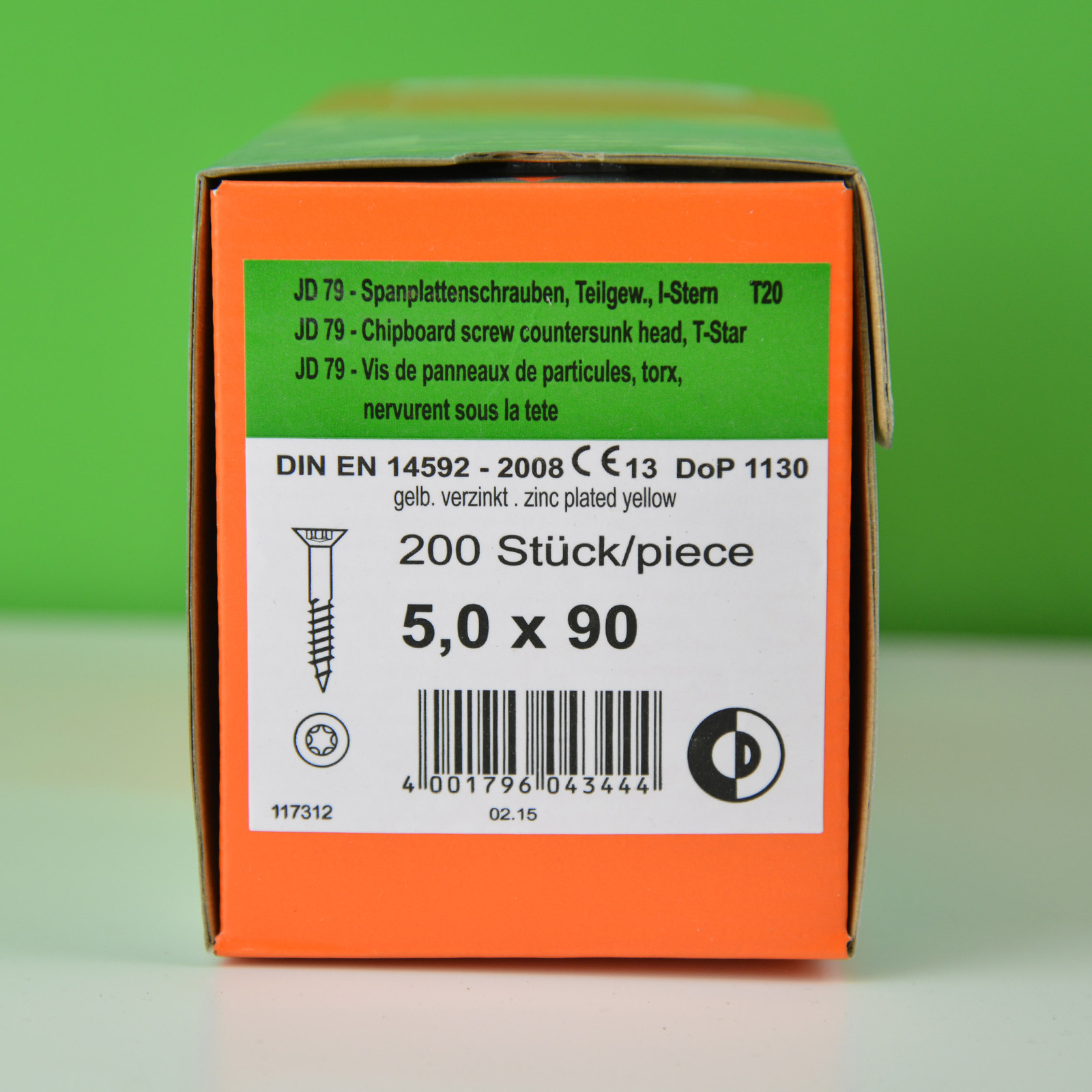 Spanplattenschrauben 4,5x40mm 500 Stück - Torx Dresselhaus Verzinkt