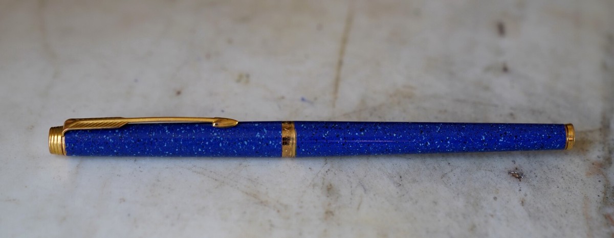 Stylo Plume Parker 180 Laque Lapis Lazuli - Plume En Or Massif 18 Carats - Occasion