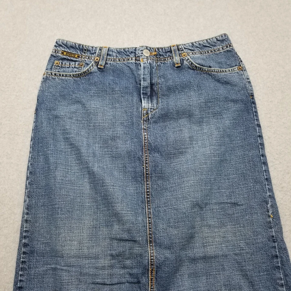 Винтажные джинсы Lucky Brand юбка женщин 8 синий карманы 30 x 35 - Изображение 2 из 4