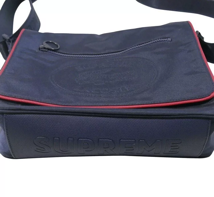 Supreme x LACOSTE Messenger Bag Navy