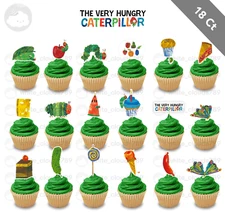 18 The Very Hungry Caterpillar Cupcake Toppers Party Favor Birthday Decors