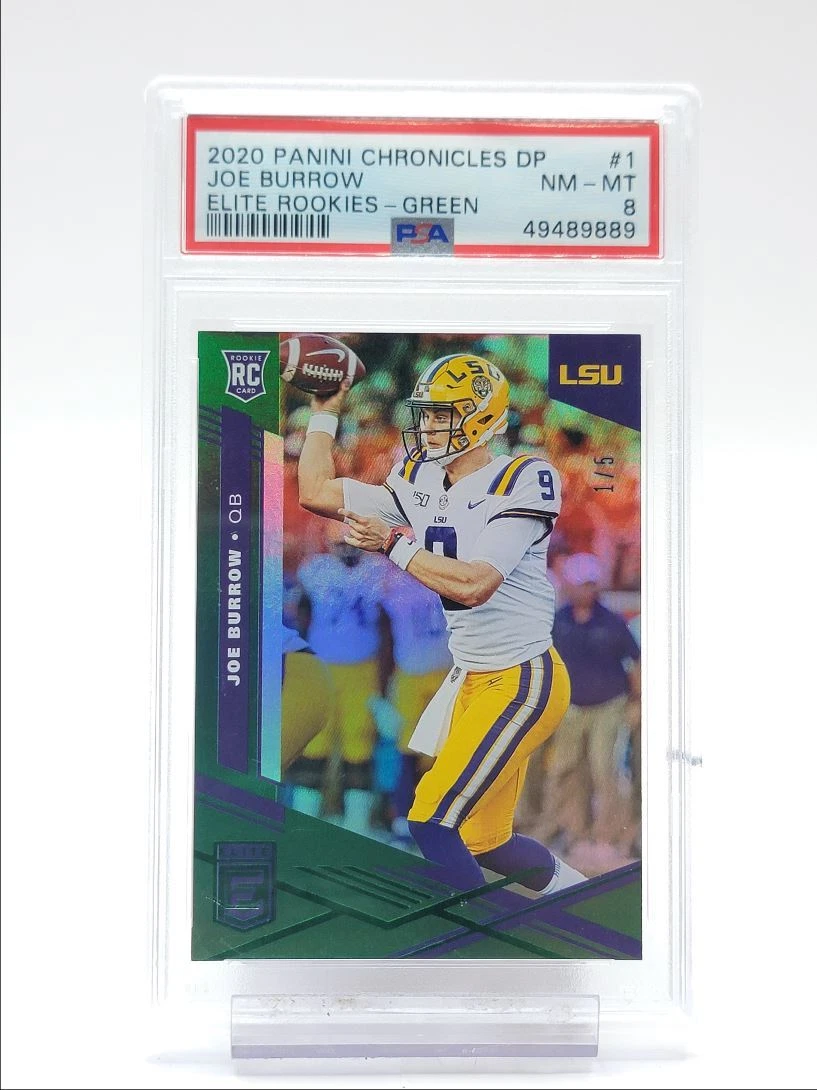 Joe Burrow Panini Chronicles Draft Picks Elite Rookies #1 Green