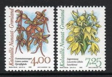 GREENLAND MNH 1995 SG276-7 Arctic Orchids,1st Series