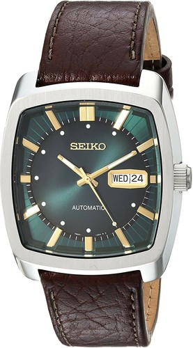 Seiko Recraft Automatico, SNKP27, quadrante verde, cinturino in pelle -  nuovo | eBay