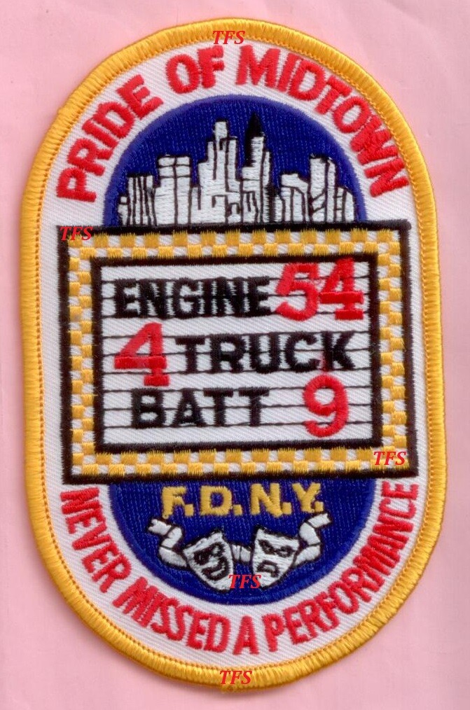 New York City Fire Dept Engine 54 Ladder 4 Battalion 9 Patch