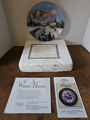 Wings Of Winter Bradford Exchange 8'' Plate #5 Winter Haven D.L. Rusty Rust