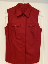 Lodenfrey Country Women's Cotton Austrian Vest Red Size Eu 40 Us 10 Oktoberfest!