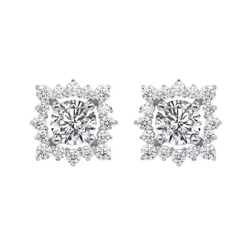 0.5ct D Color VVS Moissanite Stud Earrings 925 Sterling Silver White Gold Plated - Picture 4 of 10