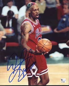 dennis rodman signed basketball