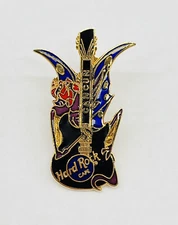 Hard Rock Cafe Cancun Red Devil Black Guitar Lapel Pin 2002 Limited Edition HRC
