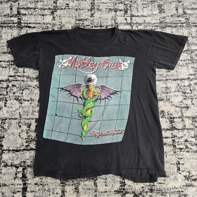 90s MOTLEY CRUE Tシャツ Vintage 90's Motley Crue Decade of Decadence '81-'91 T Shirt Size