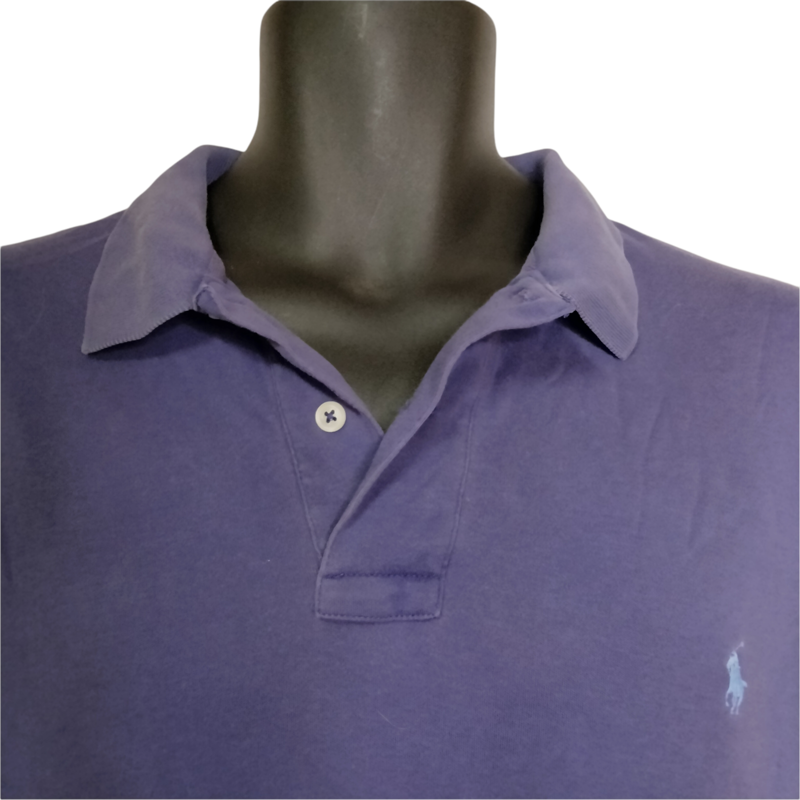 Polo vintage by Ralph Lauren uomo golf camicia pony logo viola scuro taglia L