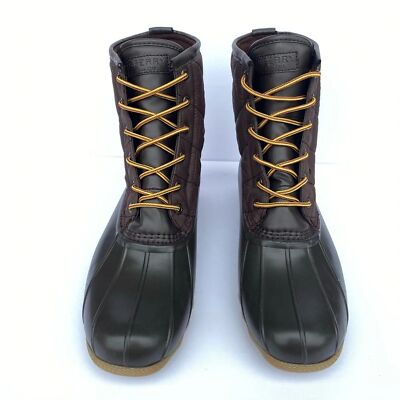 Sperry Men Top Sider Saltwater Nylon Brown Duck Boots  display picture 1