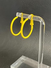 FUN NEW PAIR WOMEN'S HOOP EARRINGS 25MM DARK YELLOW