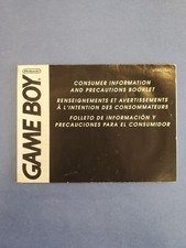 GameBoy Health and Safety Precautions U/DMG-USA-7 Nintendo Game Boy Insert Only
