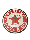 Vintage Art TEXACO GASOLINE MOTOR OIL PORCELAIN ENAMEL SIGN Rare Advertising 30"