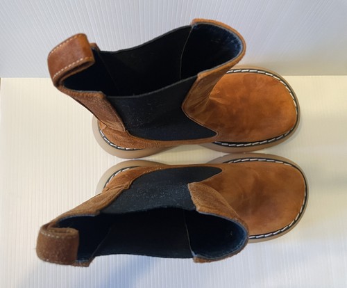 Khaite Bleecker Suede Chelsea Boots Leather Brown Black Chunky Size EU 37 AU 6.5 - Picture 11 of 20